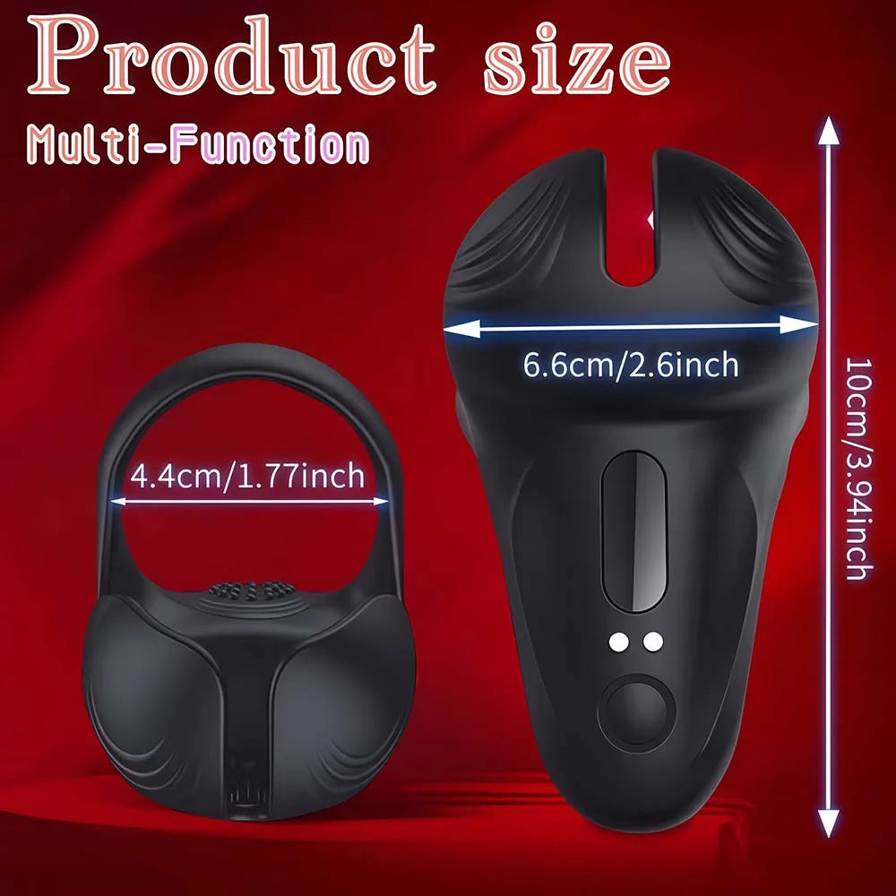 Remote Control  Vibrating Cock Ring for Men Testicle Massager Delay Ejaculation Perineum Scrotum Stimulator Adult Sex Toys