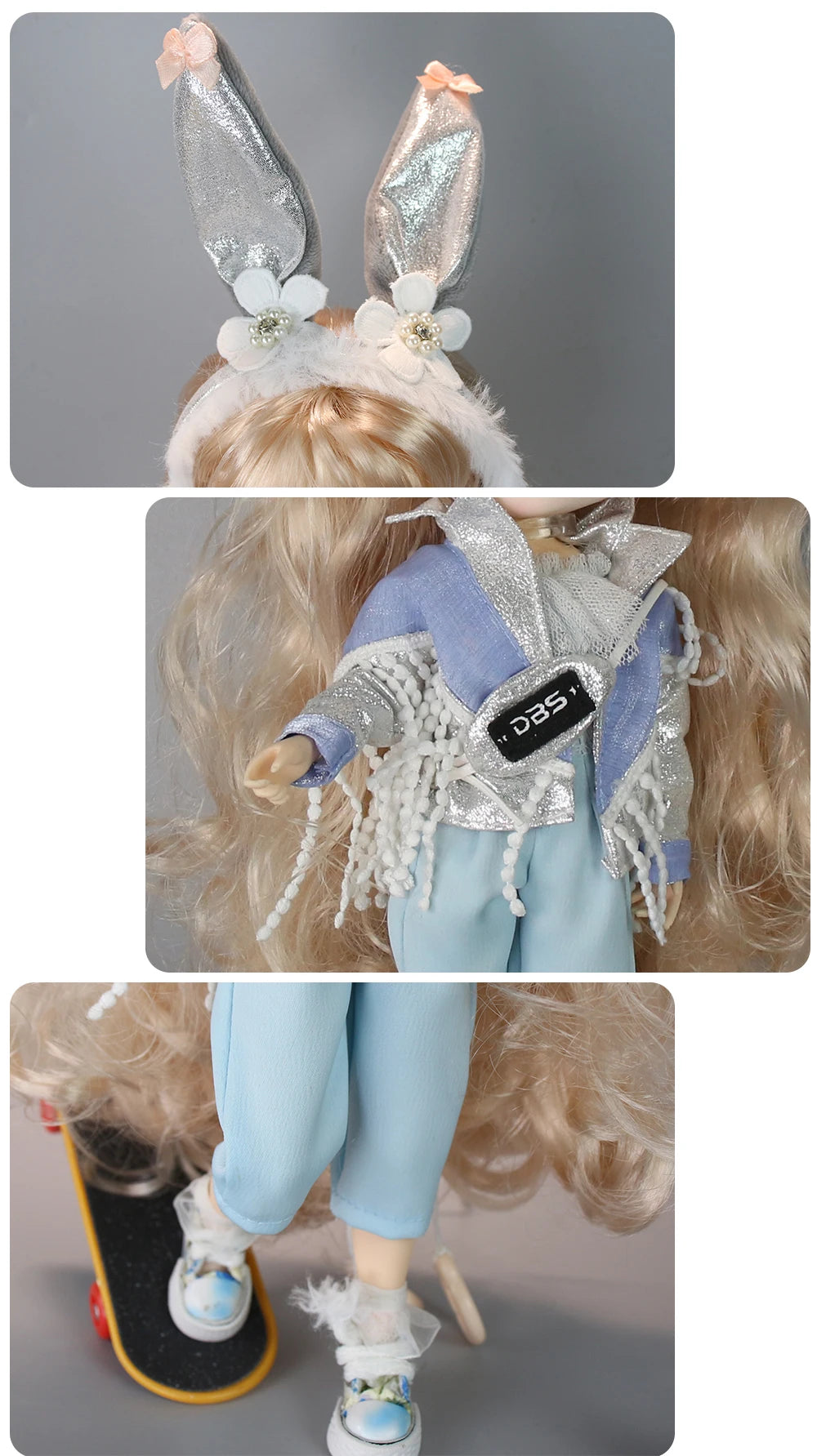 ICY DBS Blyth Doll 1/6 Clothing Joint Body Princess Dress Casual Clothing Toy Gift