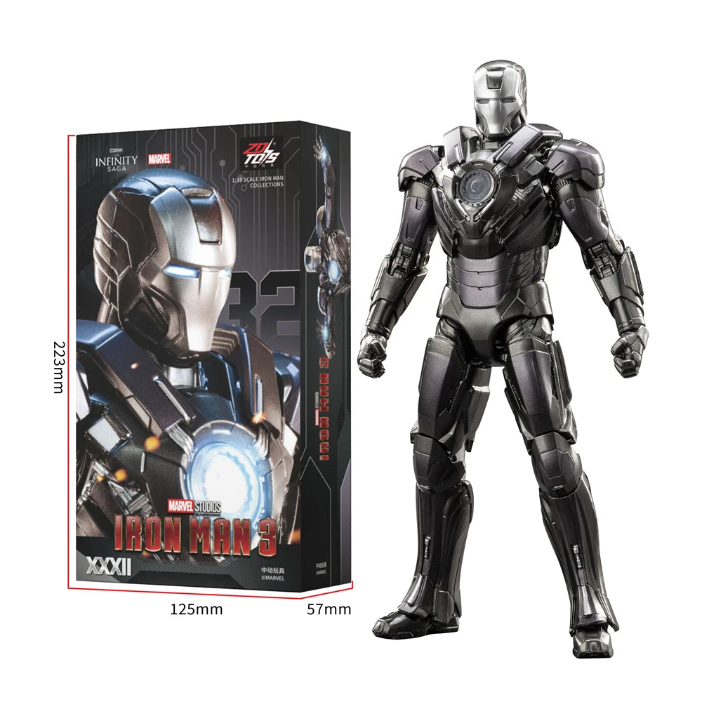 ZD Toys Iron Man MK15 MK16 War Machine MK2 Action Figure Iron Man Mk47 MK35 Red Snapper 1/10 Scale Iron Man Collections Gift