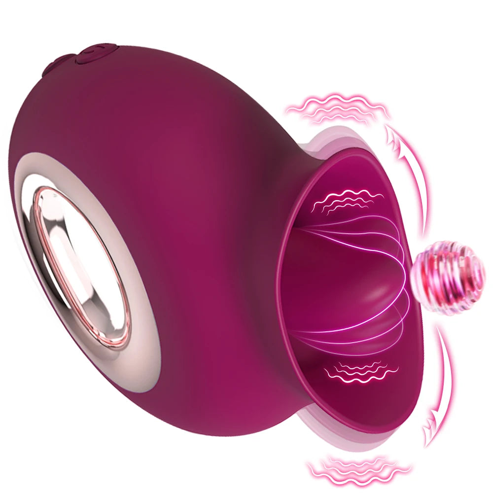 Tongue Licking Vibrator G Spot Clitoris Stimulator Nipple Massager 9 Vibration Modes Masturbator Adult Sex Toys for Women