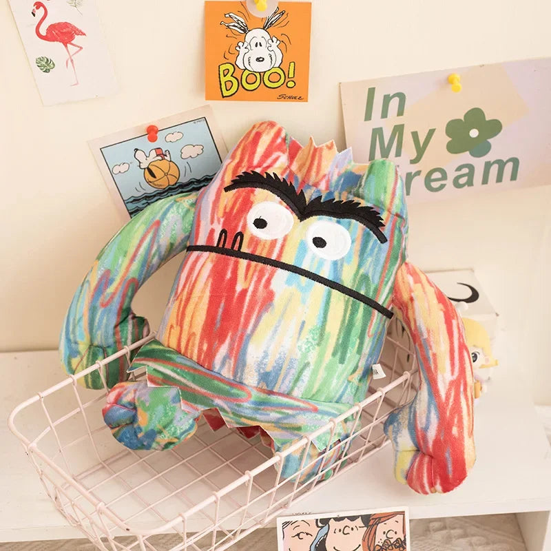 Emothional Monster Plush Toys Big Mouth Demon Stuffed Anime Plushie Colorful Dolls for Birthday Halloween Party Gifts