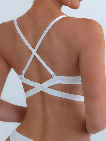 fashionable sexy push-up bra U-shaped multi-wear bralette with invisible backless underwear underwire padded Lingerie