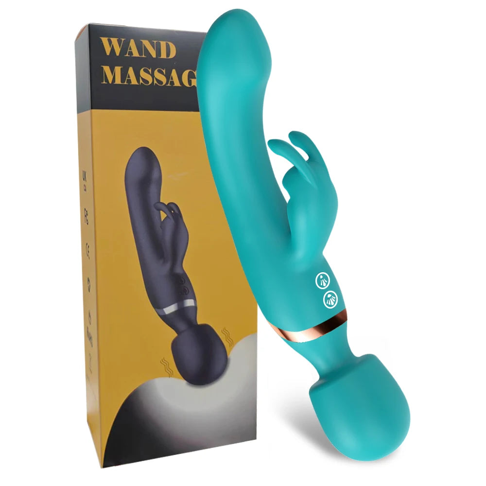 Powerful  Rabbit Vibrator for Women Clitoris Stimulate Massage Plug G Spot Vagina Female Masturbator Sex Toys for Adult 18