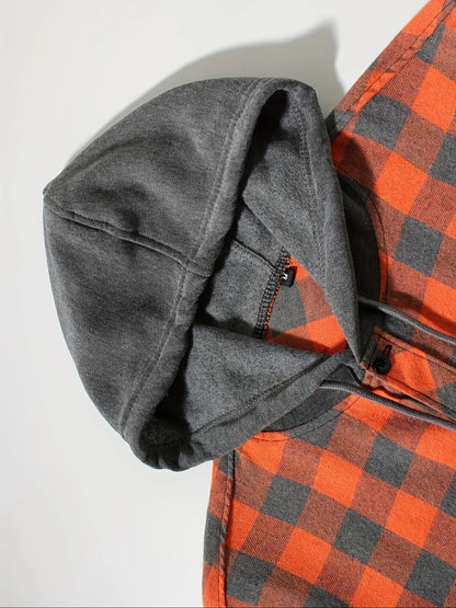 Men's Plaid Hooded Casual Shirt