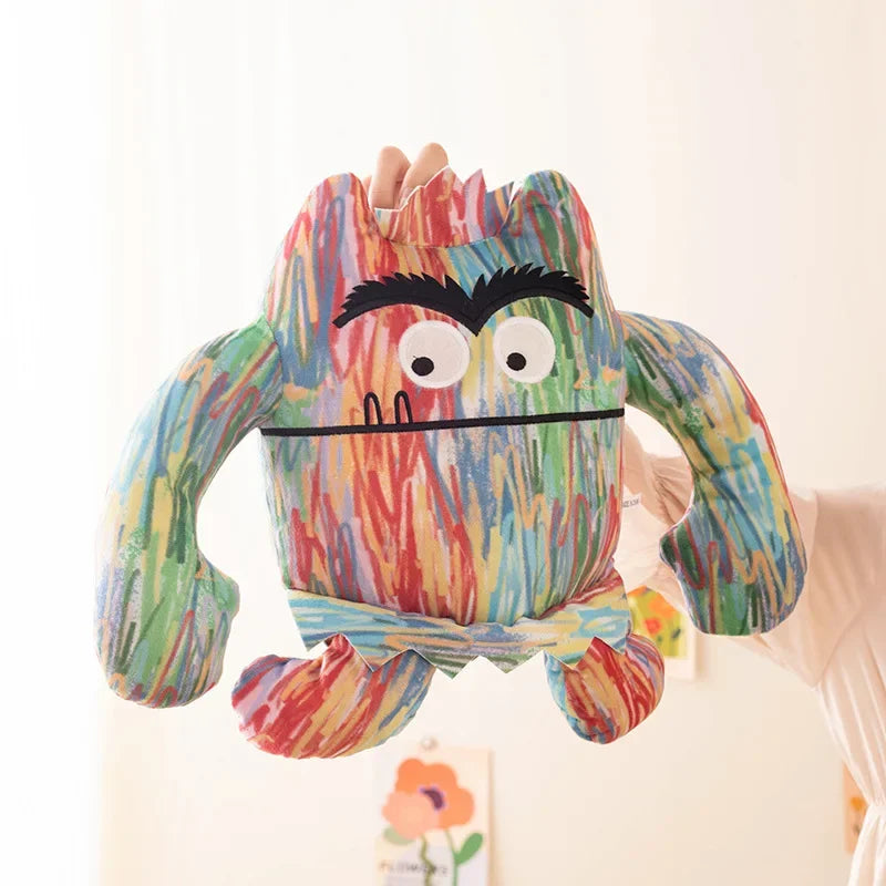Emothional Monster Plush Toys Big Mouth Demon Stuffed Anime Plushie Colorful Dolls for Birthday Halloween Party Gifts