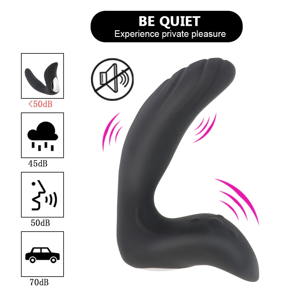 Vibrating Prostate Massage Dildo Vibrator Anal Plug Powerful Motors 10 Stimulation Patterns Butt Plug Silicone Sex Toys for Men