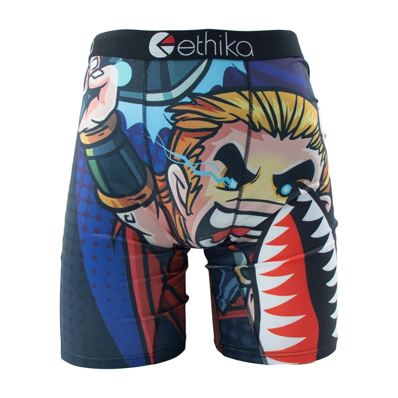 ETHIKA Men Underwear Boxers 1Pcs Breathable Mesh Crotch Man Swimming Underpants Plus Size L-3XL Mens Panties Men's Boxers Briefs