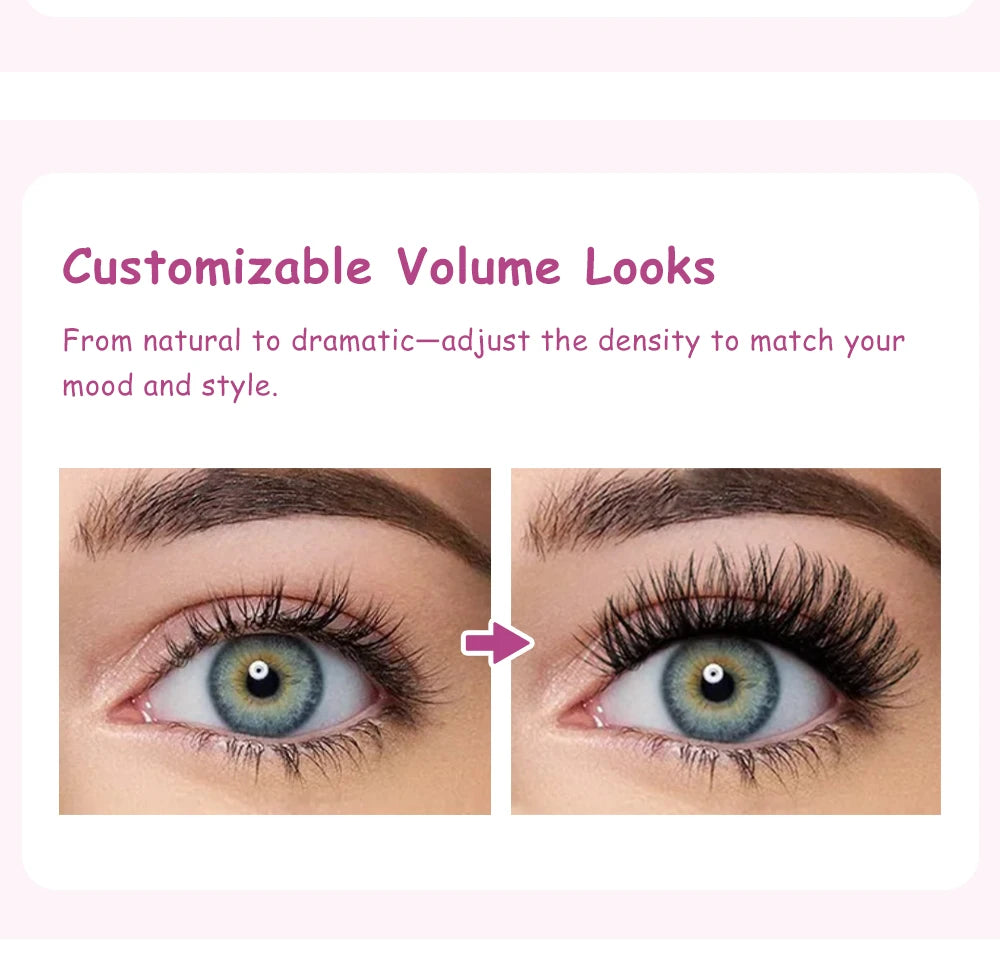DIYDAY 20P/30P/40P/50P/60P/80P Lash Extension Cluster DIY Glue-free False Lash Clusters home DIY beauty tool eyelash
