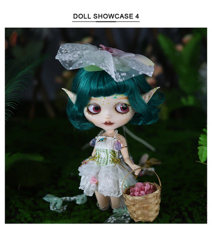 ICY DBS Blyth 1/6 Doll Elf Ear Hand-painted Set Doll Long Eyelash Sleep Doll White Skin Set Gift Toy SD