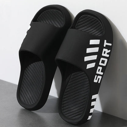 Summer Fashion Slippers For Men Indoor Outdoor Sandals Beach Flip Flop Thick Sole Male Slides Summer Non-Slip Men Shower Slipper