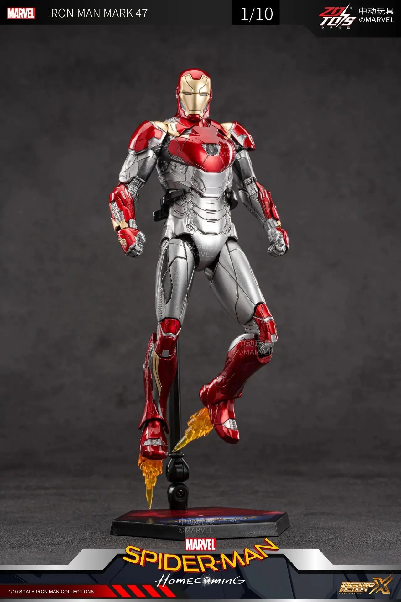 ZD Iron Man Figure Legends Iron Man Mk41 Mk47 Tank MK24 Iron Patriot 2.0 MK35 Red Snapper 1/10 Scale Iron Man Collections Gift