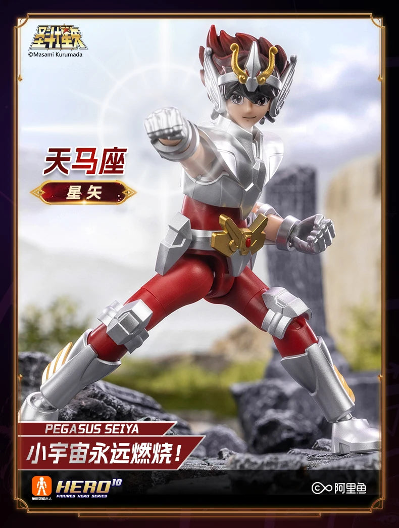 Blokees Galaxy Version Gold Saint Action Figure Libra Dohko Sagittarius Champion Seiya Mu Aiolia Assembly Toys Children Gift