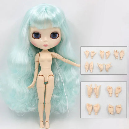 ICY DBS Blyth Doll 1/6 bjd 30cm toy joint body white skin shiny face nude doll