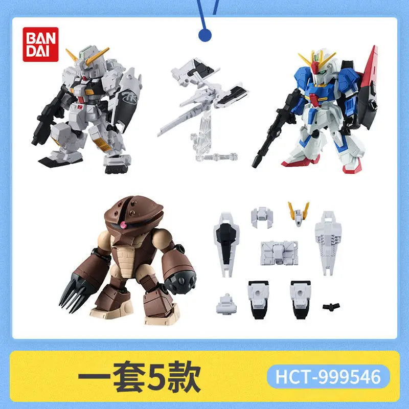 Bandai Gashapon Mobile Suit Ensemble (MSE) Gundam RX-78-2 Strike Hi-Nu Wing Astray ZZ Barbatos Assemble Model Kit Toy