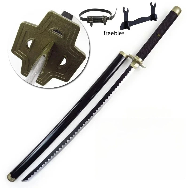 40in Anime One Piece Zoro Katana Wood Sword Luffy schwert Real Size Japanese Samurai Sabre Original Blade Cosplay Prop Toy Gift