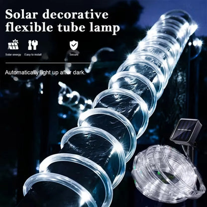 1pc Solar LED Tube Light 100LED Tube Rope String Light 8 Modes with Outdoor PVC Tube Light Solar Fence Light For Home Garden Yard Party Party Decoration