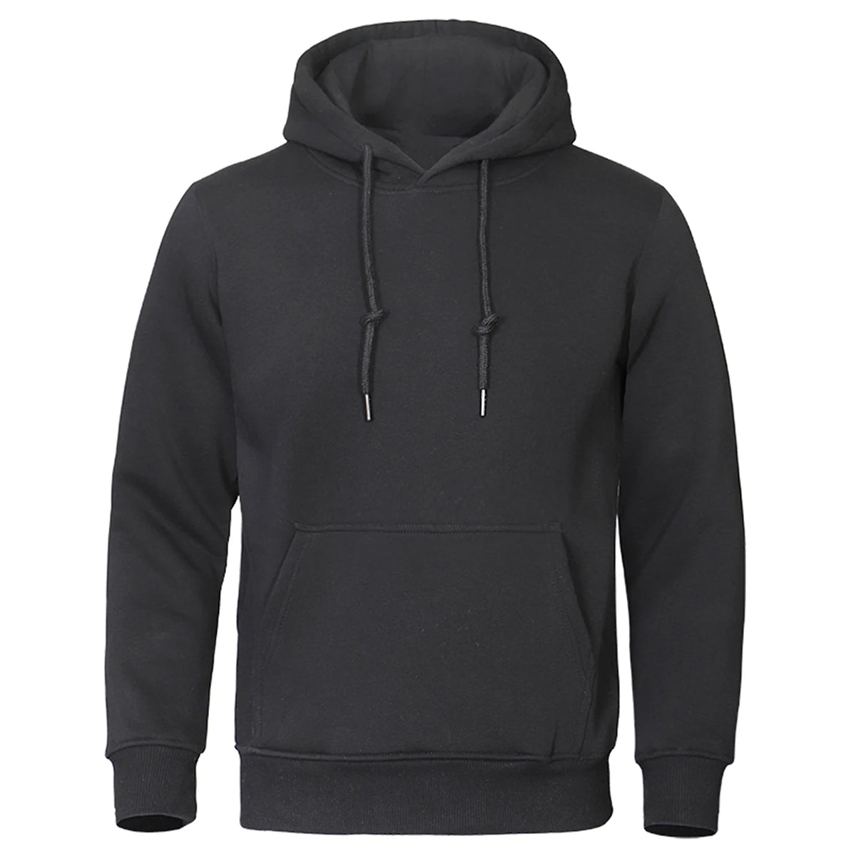 Autumn Winter Men Fleece Warm Mens Sweatshirt Casual Solid Color Streetwear Pullovers Sport School Fashion Hot Sale Hoodies