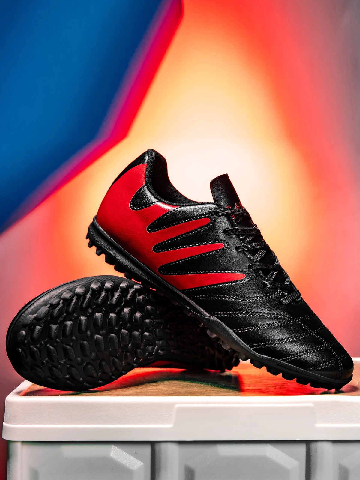Breathable TF Turf Soccer Cleats Non-Slip Wear-Resistant Strong Grip Ankle Support Stable Lightweight Flexible