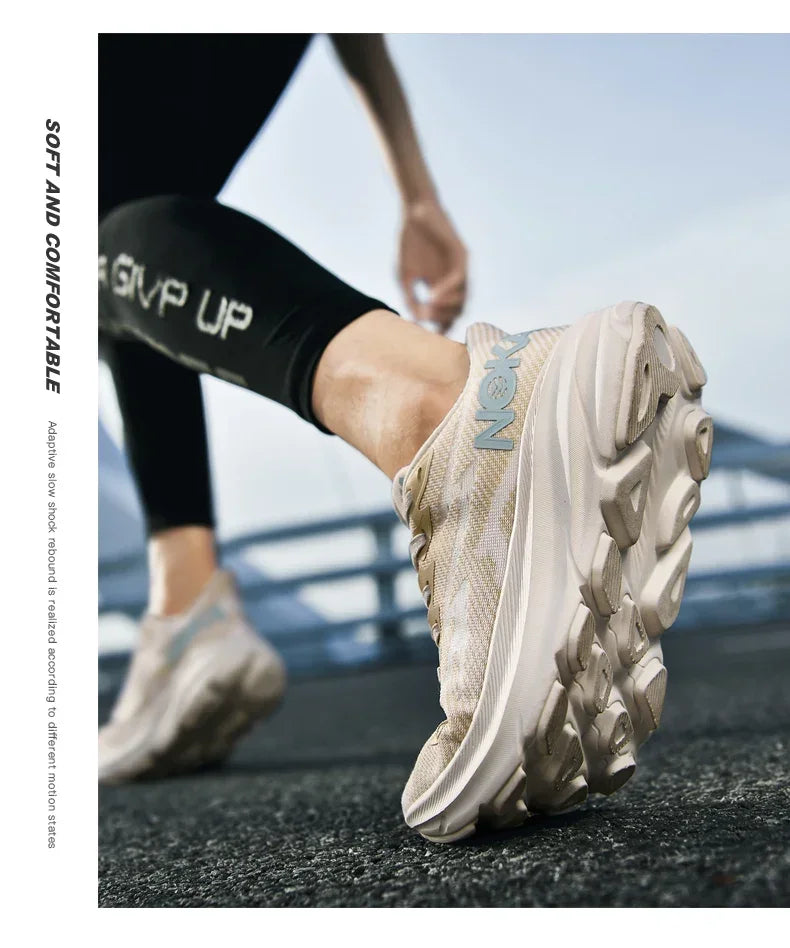 Men's Running Shoes Luxury Shoes Trainer Race Jogging Cushioning Outdoor Breathable Couple Non-Slip Sneakers Mesh Off-road Shoes