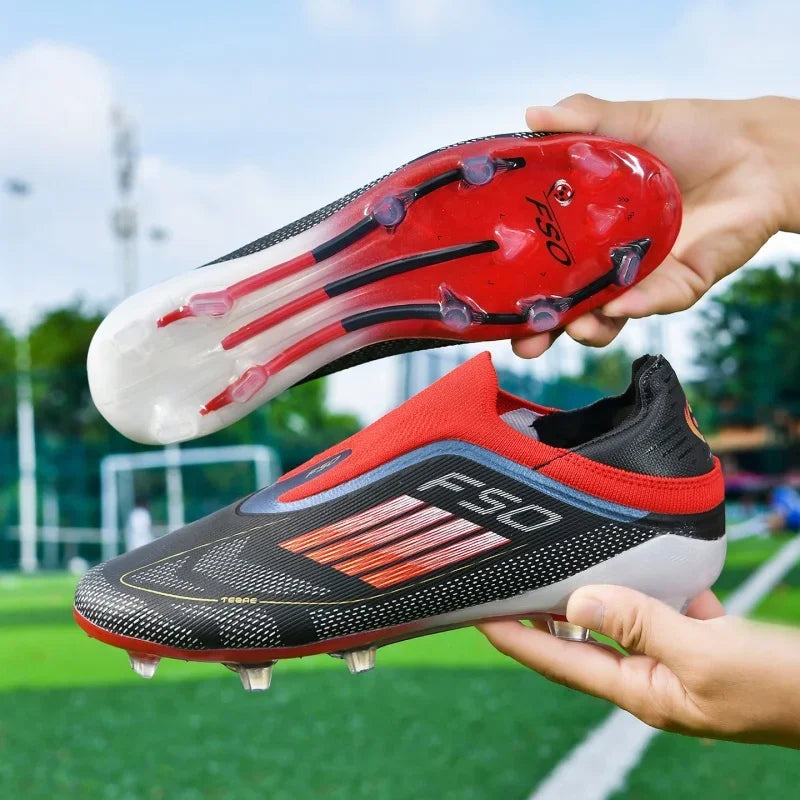 New Men Soccer Shoes Match Football Boots Sport Boys Adult Long Spikes Training Outdoor Cleats Breathable Non Slip Comfortable