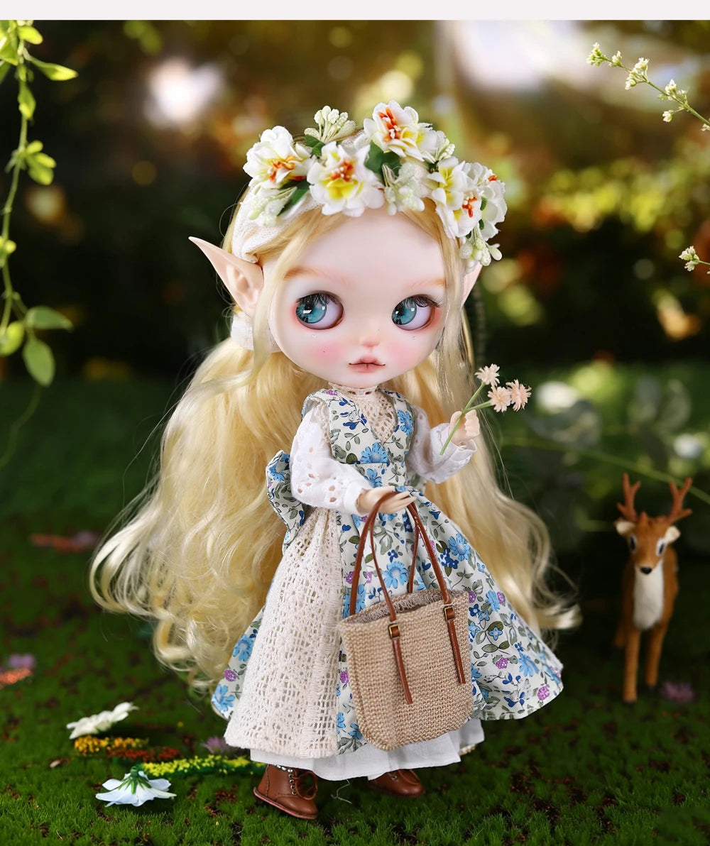 ICY DBS Blyth 1/6 Doll Hand Painted Set Forest Fairytale Frosted Face Doll SD BJD