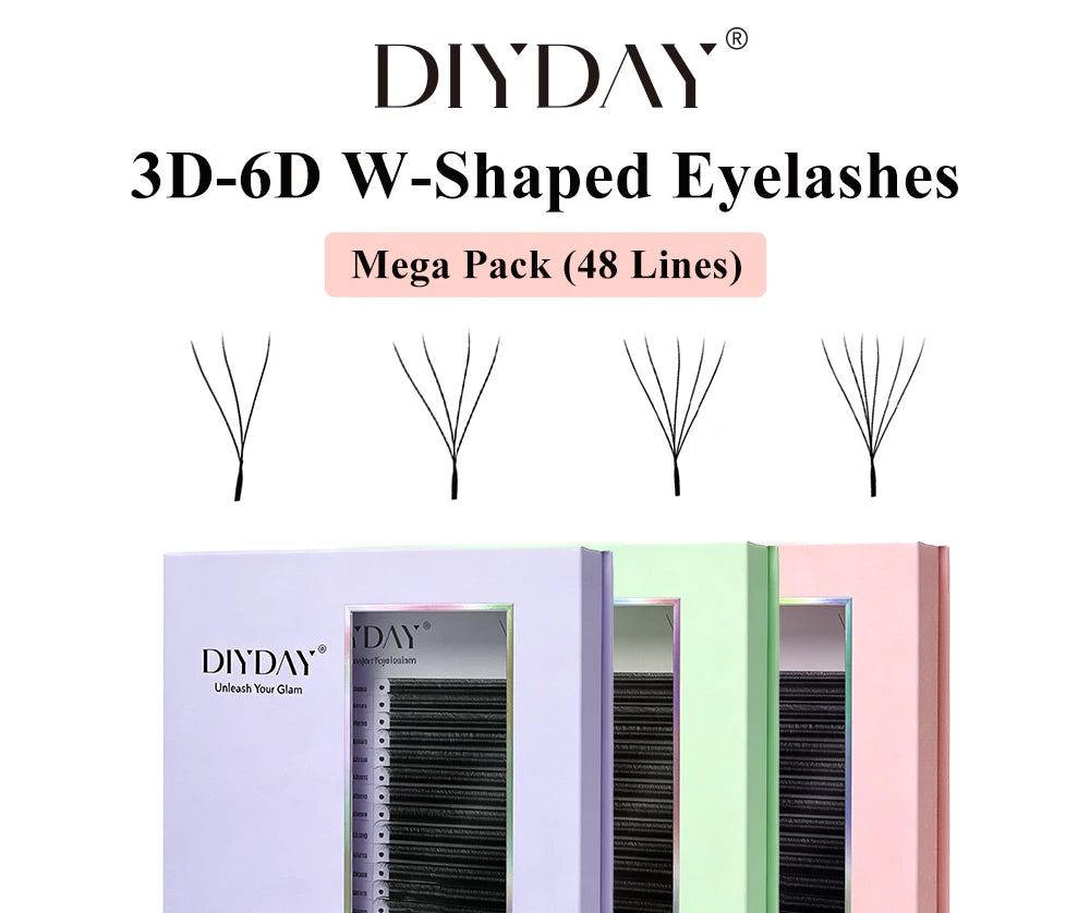 48-Row W-Shape Premade Lash Extensions