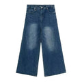 New Men's Baggy Straight Leg Wide Leg Jeans Male Fashion Vintage Wash Casual Denim Pants Youth Popular Brand Streetwear Trousers