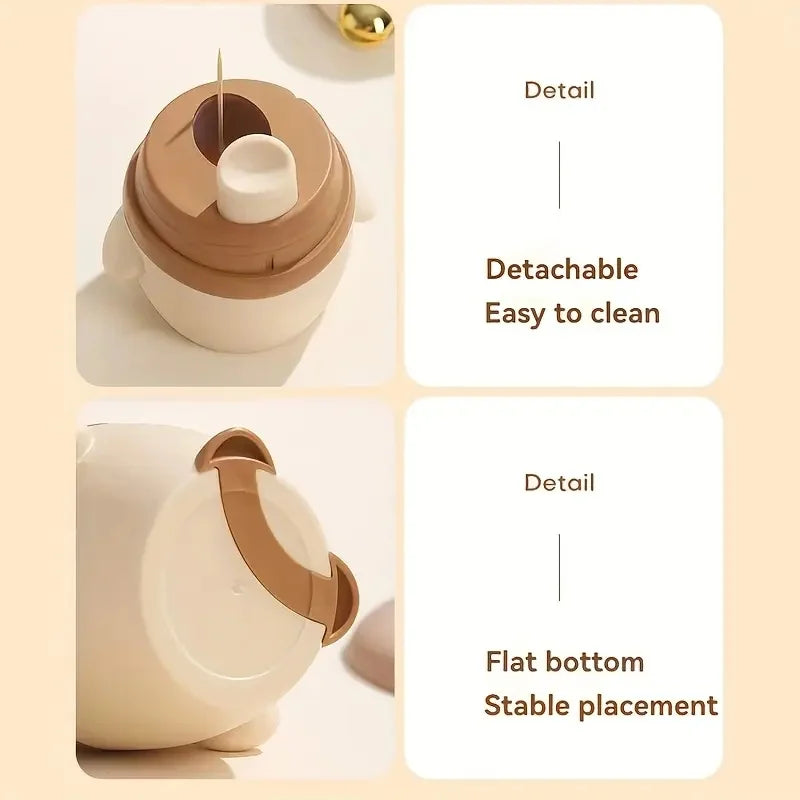 Automatic Push-Out Toothpick Dispenser - Cute Penguin-Shaped Portable Toothpick Holder Plastic Case Adults Penguin Design