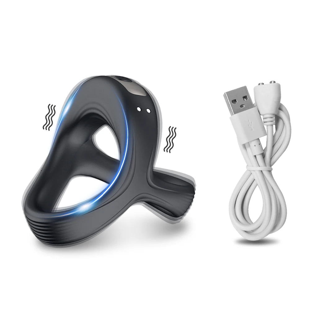 Vibrating Cock Ring Sex Toys for Men - Penis Ring Vibrator, Adult Male Sex Toy for Longer Harder Stronger Couples Adult Sex Toys