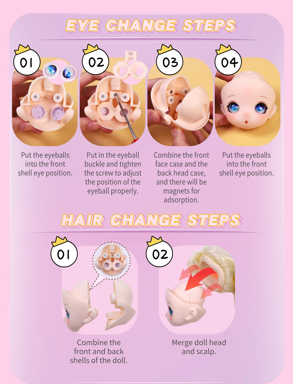 ICY DBS 1/4 BJD Dream Fairy Doll ANIME TOY Mechanical Joint Body Collection Doll  Official Makeup 40cm SD