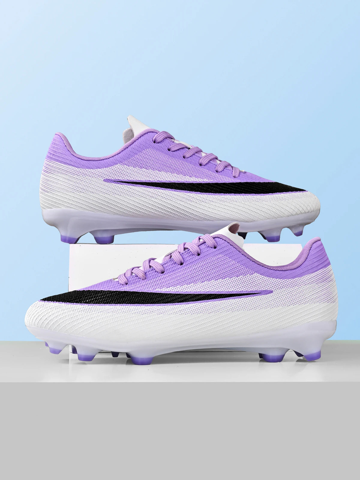 Adult Men AG/FG Football Boots Firm Ground Cleats Comfort PU Non‑Slip Sole For Outdoor Pitch Football Game And Competition