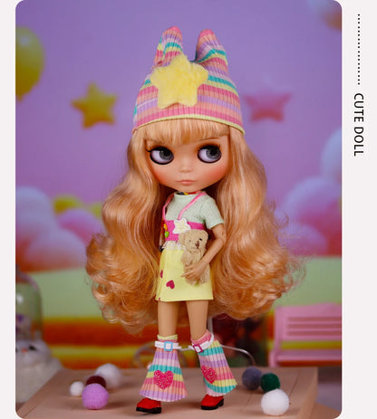 ICY DBS Blyth Doll BJD Joint Body tan Skin Matte Face New face Set Doll 1/6 30cm Gift Anime SD