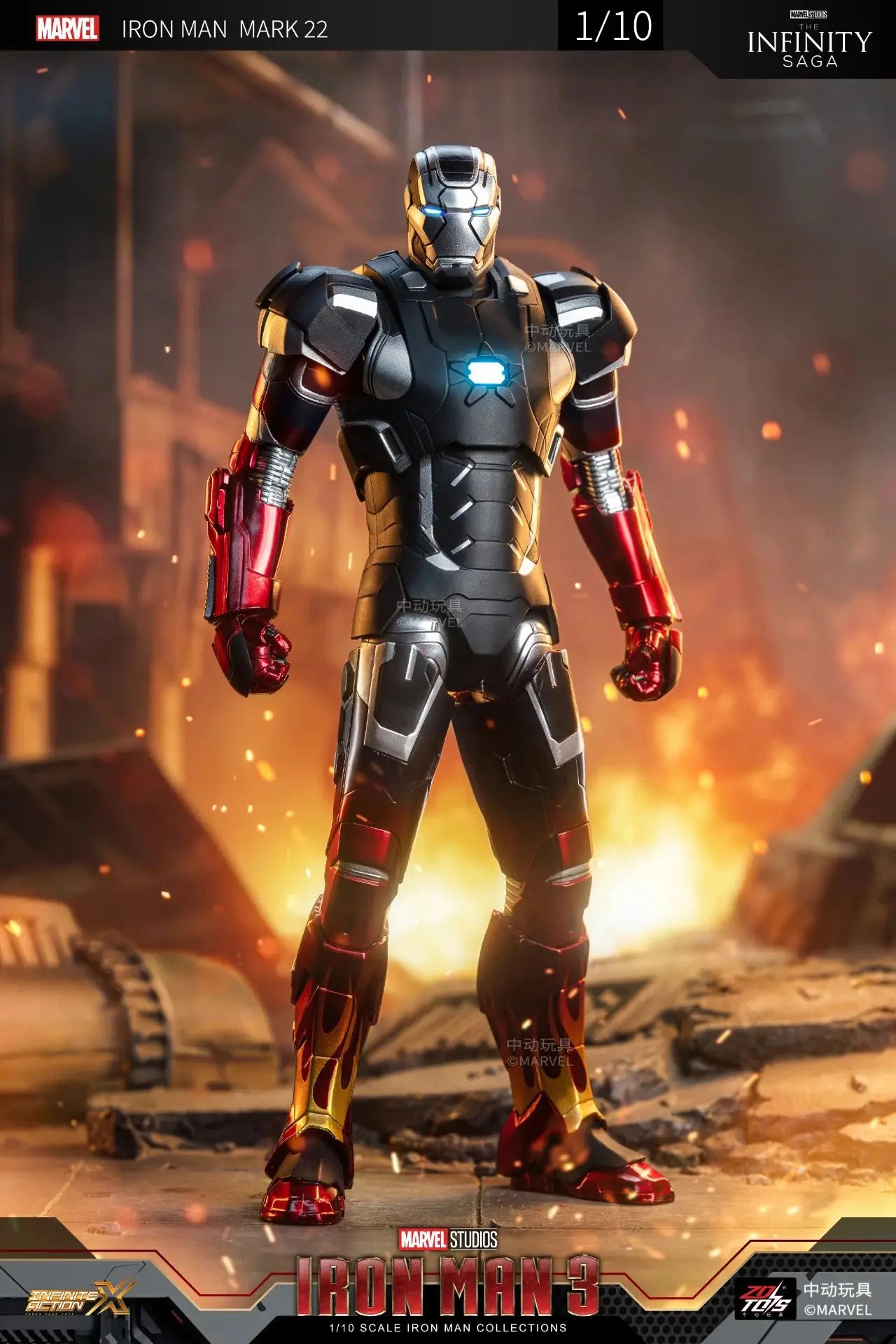 ZD Toys Iron Man Action Figure Mark 35 Red Snapper Iron Man MK 24 MK 22 MK 47 Tony Stark Ironman Figure Action Collect Toy Gift