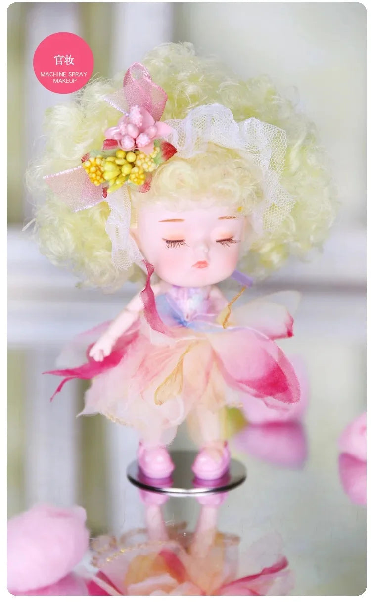 ICY DBS 1/8 BJD Dream Fairy Dudu Doll with Mechanical Makeup Clothing and Shoes—16 cm SD Anime Style