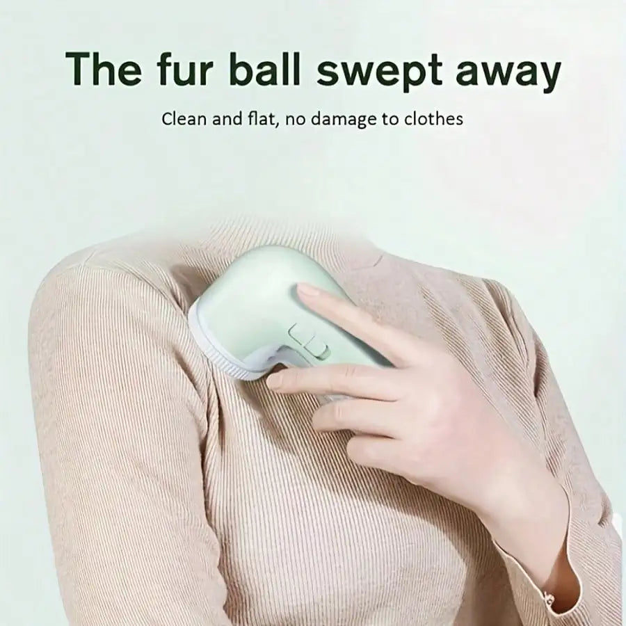 Green Fabric Shaver, Lint Remover For Clothes, Effectively And Quickly Remove Pills, Sweater Shaver With Stainless Steel 3-Leaf Blades And Lock Protection.( Two Blades&One Brush