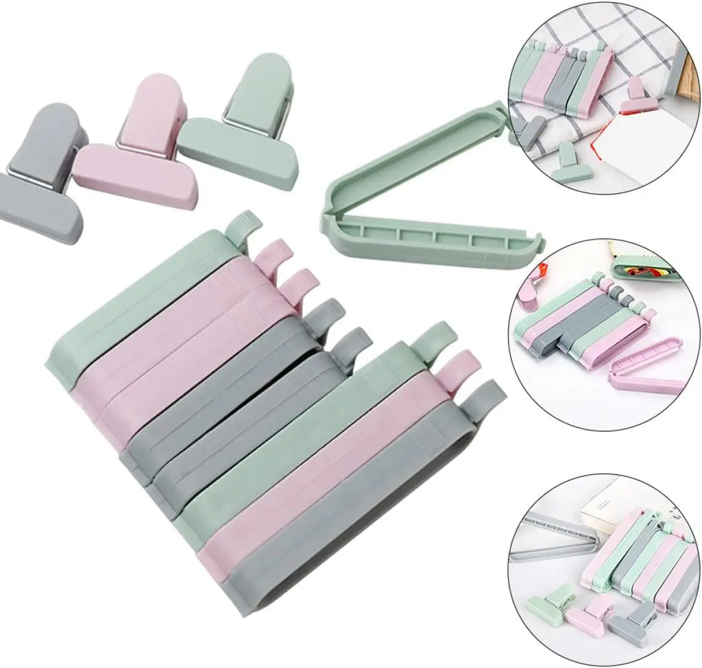 12pcs Mixed Color Plastic Sealing Clips Bag Clips for Food Storage Snack Chip Bag Sealer Moisture and Kitchen Sealing