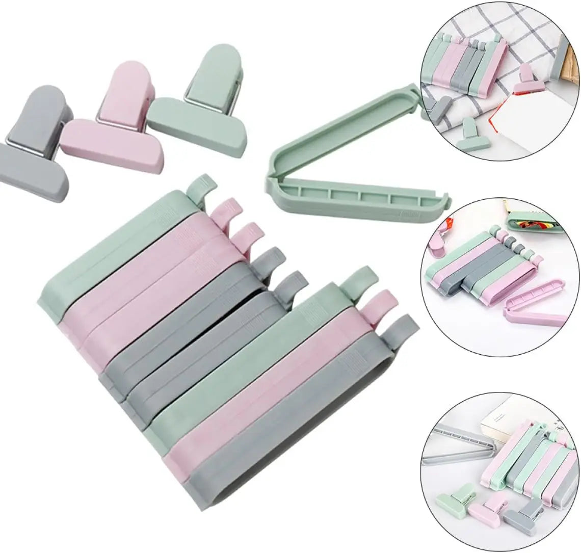 12pcs Mixed Color Plastic Sealing Clips Bag Clips for Food Storage Snack Chip Bag Sealer Moisture and Kitchen Sealing