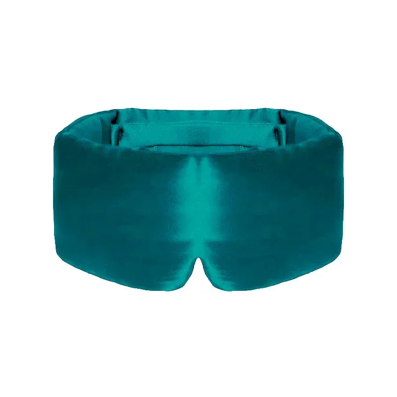 Silk Sleep Mask Soft Pressureless Sleeping Mask Silk Adjustable Wide Velcro Ear Cover & Nap Soft Padded Sleep Mask
