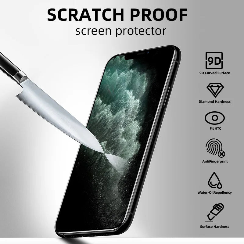 1-5PCS 9D Full Cover Tempered Glass For iPhone 17 16 15 11 12 13 14 18 Pro Max 16E Screen Protector For iPhone 13 Mini XR XS Max