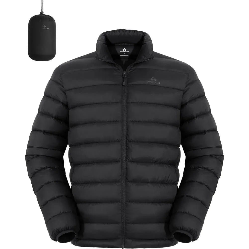 Pioneer Camp Mens Lightweight Packable Puffer Jacket Winter Insulated Puffy Coat Water Repellent Warm Quilted Jackets Travel