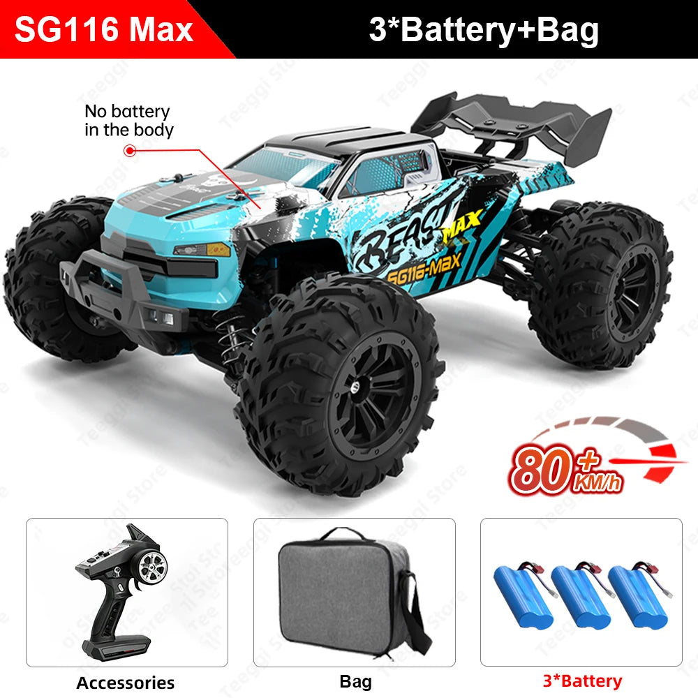 SG116 MAX 1:16 High Speed Drift Racing Car 80KM/H Brushless Motor 4WD SG316 MAX RC Off Road Car Monster Trucks Toy For Kids Gift