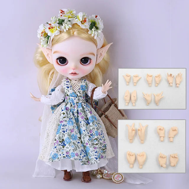 ICY DBS Blyth 1/6 Doll Hand Painted Set Forest Fairytale Frosted Face Doll SD BJD