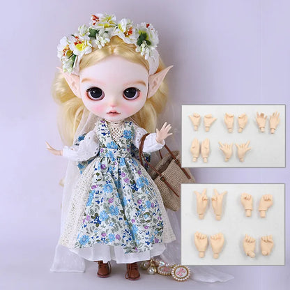 ICY DBS Blyth 1/6 Doll Hand Painted Set Forest Fairytale Frosted Face Doll SD BJD