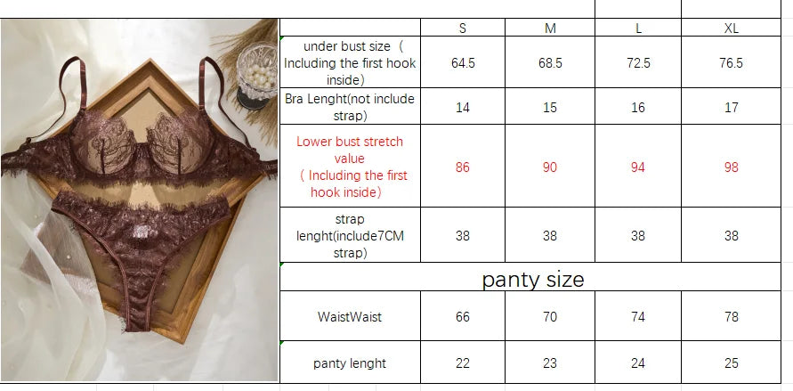 Women's Lightweight Lace Bra & Panty Set