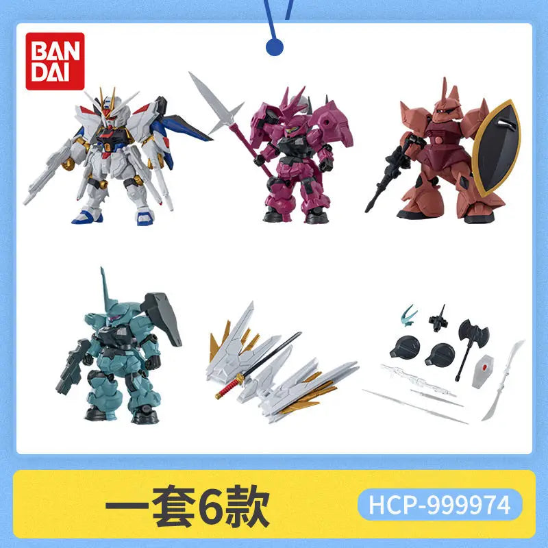 Bandai Gashapon Mobile Suit Ensemble (MSE) Gundam RX-78-2 Strike Hi-Nu Wing Astray ZZ Barbatos Assemble Model Kit Toy