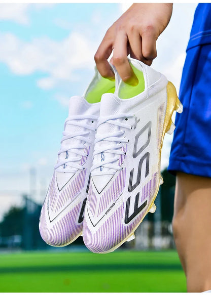 New Men Soccer Shoes Futsal Cleats High-quality Non-Slip Indoor Football Boots Sneakers Match Grass Hot-selling High-top Outdoor