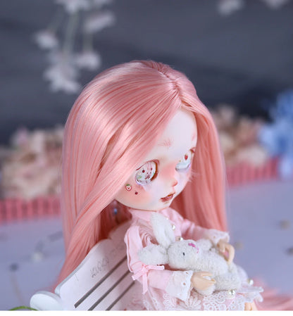 ICY DBS Blyth 1/6 Doll Hand Painted Set Cute Bunny Frosted Face Doll Set SD