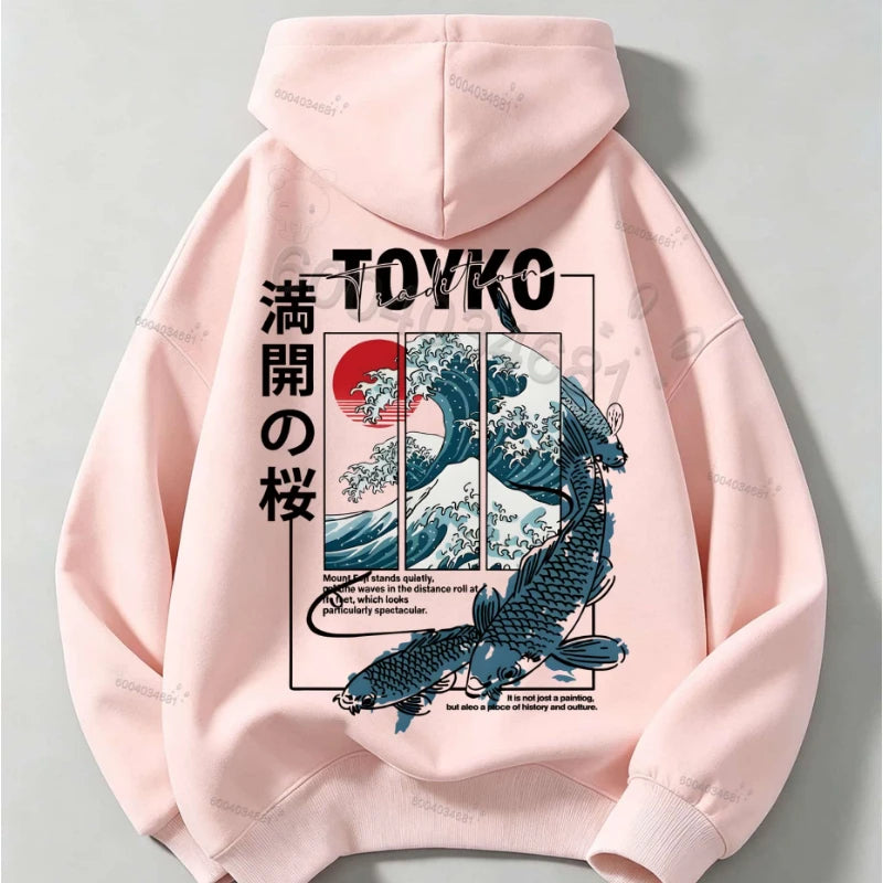 American Retro Cartoon Print Children'sCasual Long-Sleeved Hooded Shirt-Korean Version Warm and Comfortable Boys' and Girls' Top