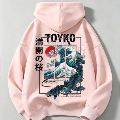 American Retro Cartoon Print Children'sCasual Long-Sleeved Hooded Shirt-Korean Version Warm and Comfortable Boys' and Girls' Top