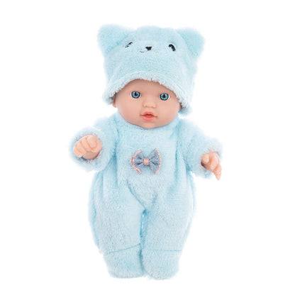 20cm/8-inch simulated silicone doll, including doll ，clothes and hats, the best children's holiday gift